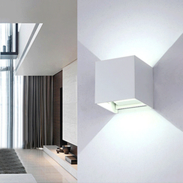 Modern Style Aluminum Wall Light Geometric LED Wall Washer for Outdoors