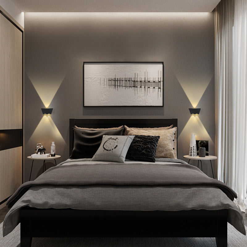 Contemporary Style Geometric Wall Mounted Lamps Metal Multi Lights Wall Washer Sconce