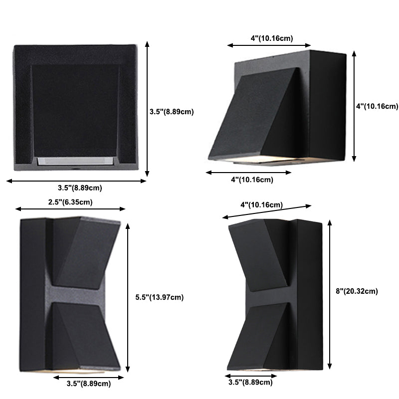 Modern Style Wall Mount Light Black LED Wall Sconce Light with Aluminum for Patio