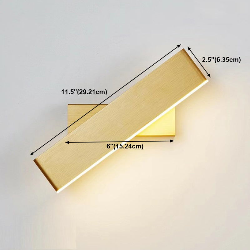 Nordic Style Aluminum Wall Light Rotatable Rectangle LED Wall Lamp for Living Room