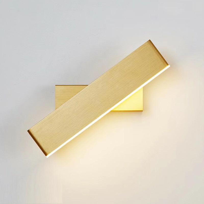 Nordic Style Aluminum Wall Light Rotatable Rectangle LED Wall Lamp for Living Room