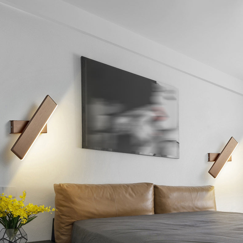 Nordic Style Aluminum Wall Light Rotatable Rectangle LED Wall Lamp for Living Room