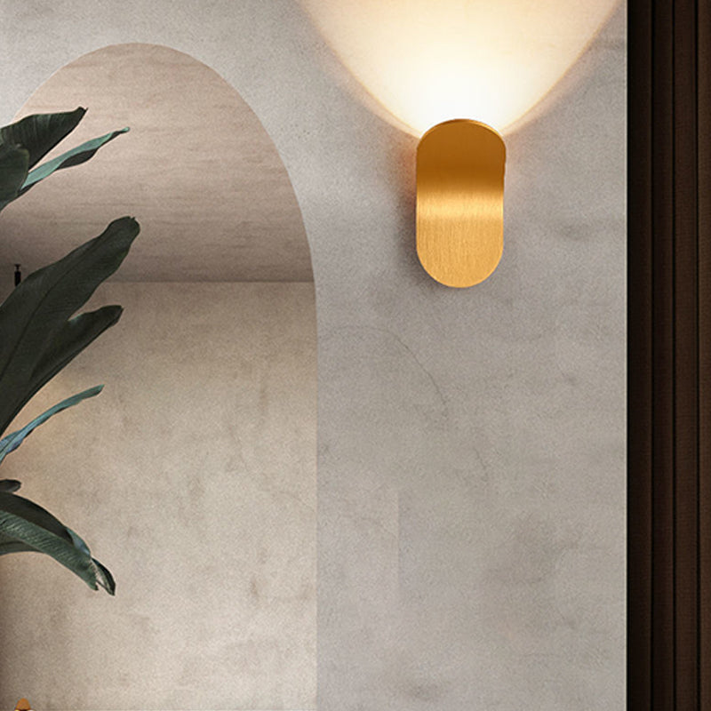 Modern Style Unique Shape Wall Sconce Metal 1 Light Sconce Light for Living Room