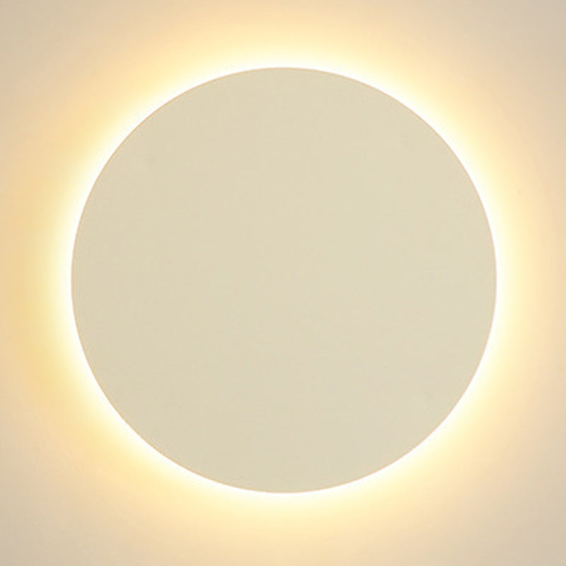 Modern Style Circle Shape Wall Sconce Metal 1 Light Sconce Lighting for Living Room