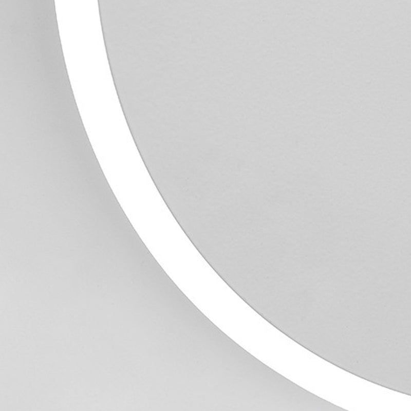 Modern Style Circle Shape Wall Sconce Metal 1 Light Sconce Lighting for Living Room