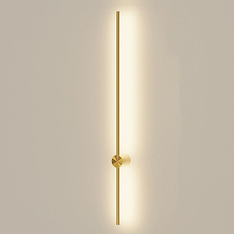Modern Style Linear Shape Wall Sconce Metal 2 Light Wall Lighting for Bedroom