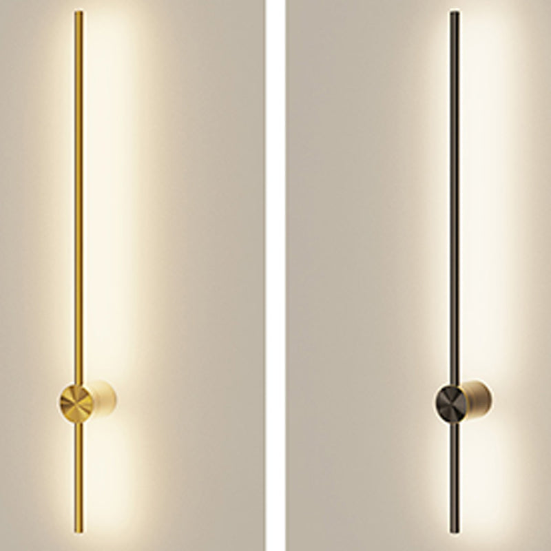Modern Style Linear Shape Wall Sconce Metal 2 Light Wall Lighting for Bedroom
