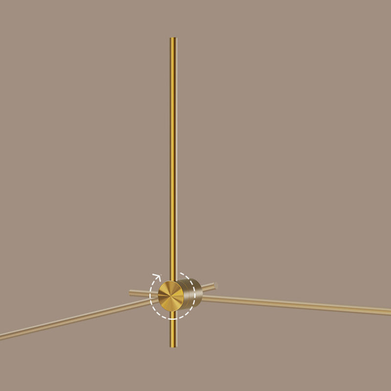 Modern Style Linear Shape Wall Sconce Metal 2 Light Wall Lighting for Bedroom