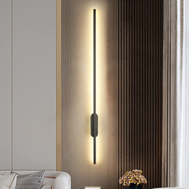 Modern Style Linear Shape Wall Sconce Metal 2 Light Wall Lighting for Living Room