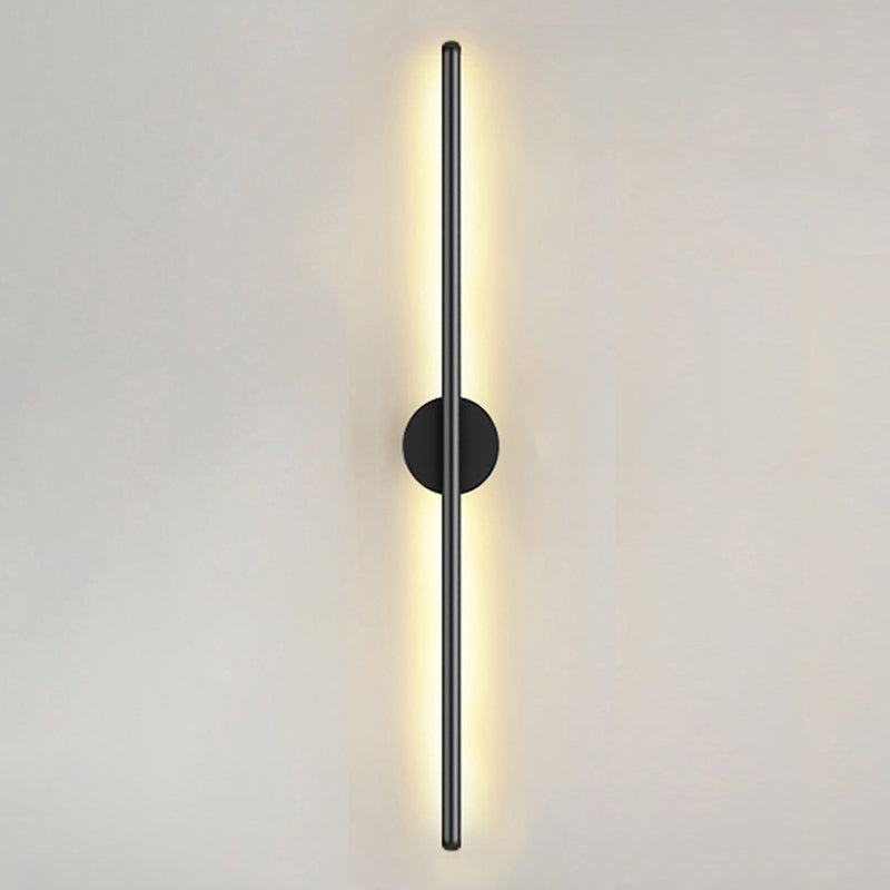 Modern Style Linear Shape Wall Sconce Metal 2 Light Wall Lighting for Living Room