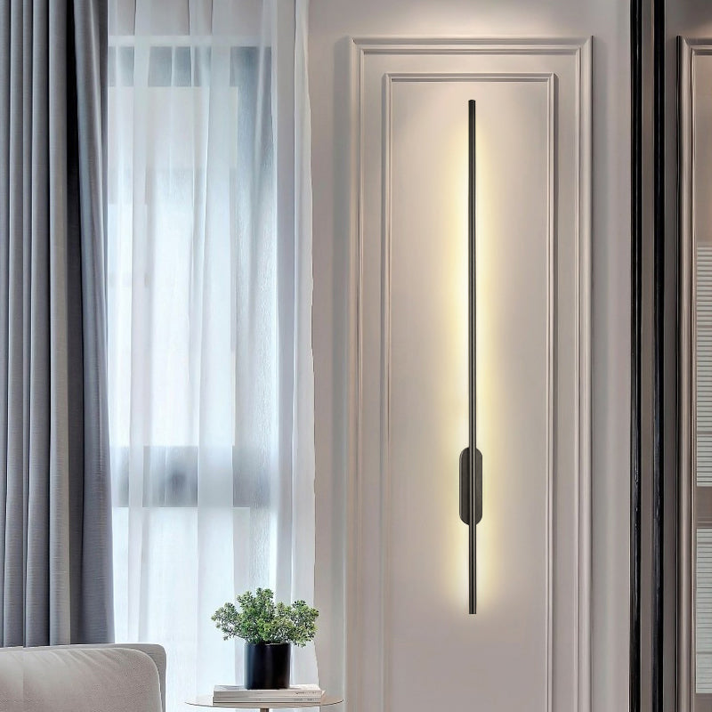 Modern Style Linear Shape Wall Sconce Metal Wall Lighting for Bedroom