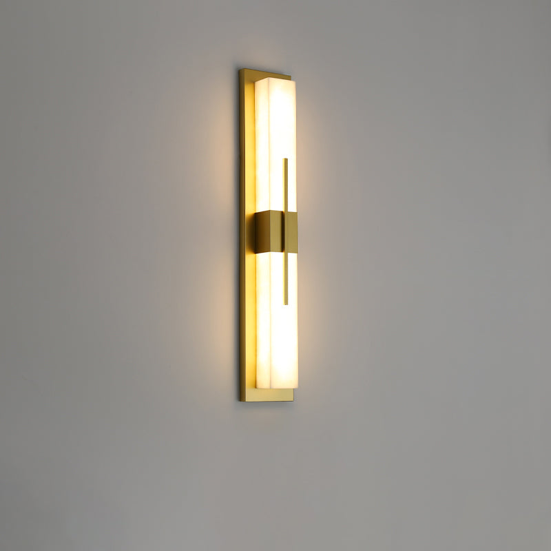 1-Light Modern Wall Sconce Simple Stone Wall Mount Lamp for Living Room