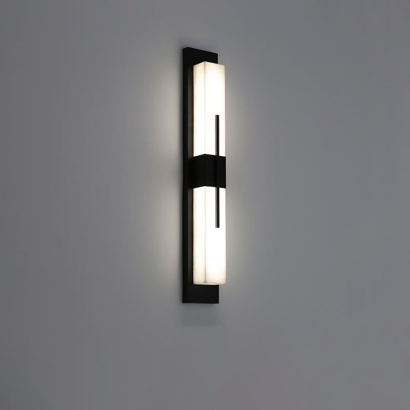 1-Light Modern Wall Sconce Simple Stone Wall Mount Lamp for Living Room