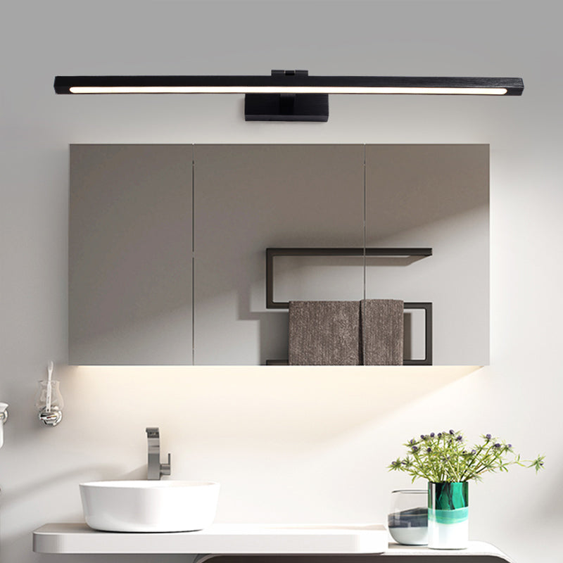 Modern Aluminum Extendable Vanity Light Black Strip Mirror Light for Bathroom