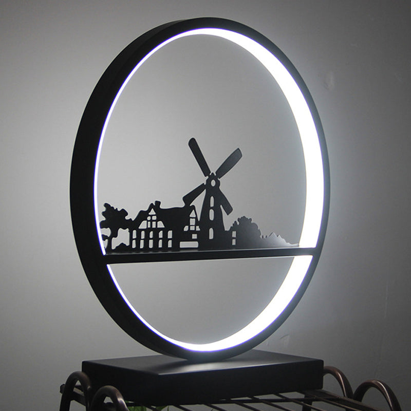 Modern Metal Table Lamp 1-Light LED Desk Lamp for Living Room