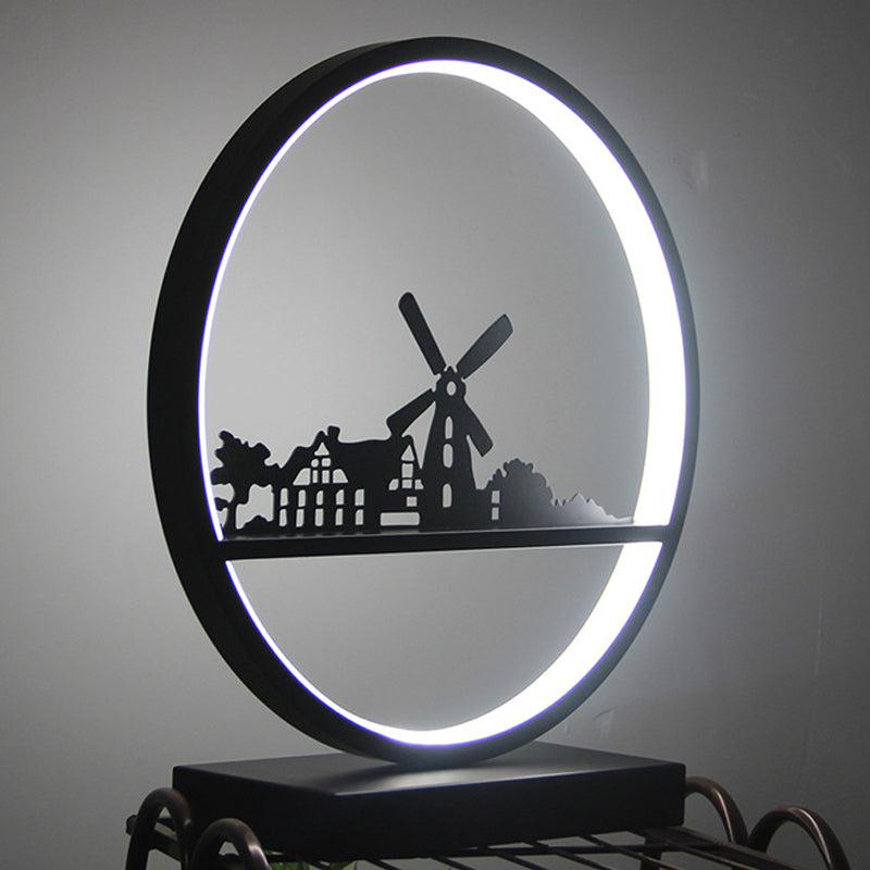 Modern Metal Table Lamp 1-Light LED Desk Lamp for Living Room