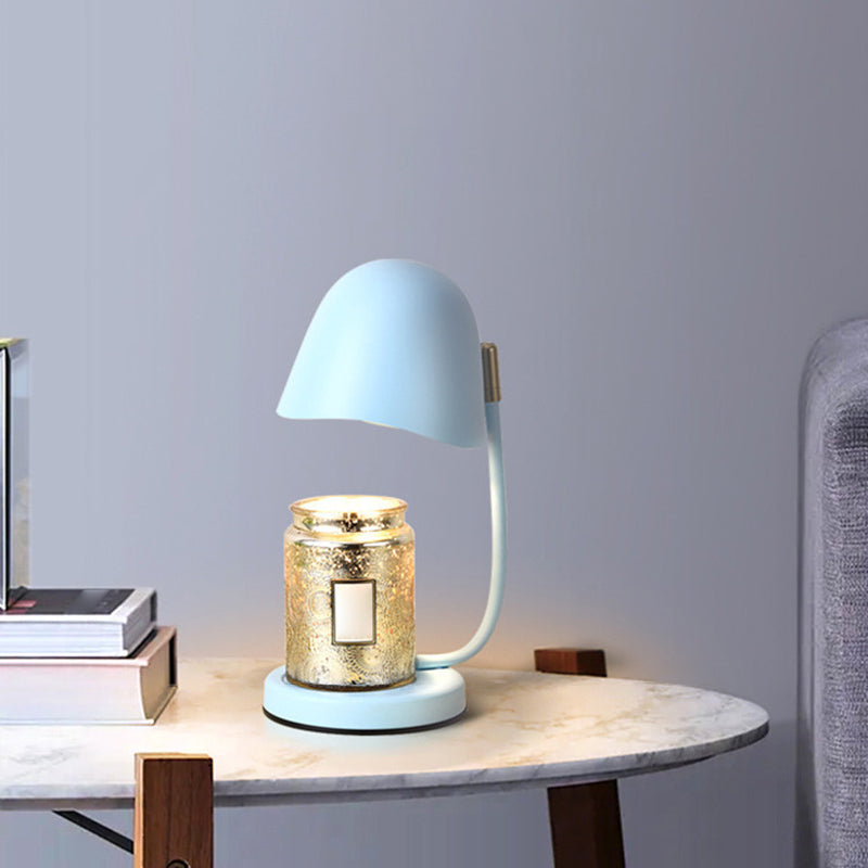 Modern Simple Table Lamp Colorful Egg Shape Table Light for Bedroom (Candle Not Included)
