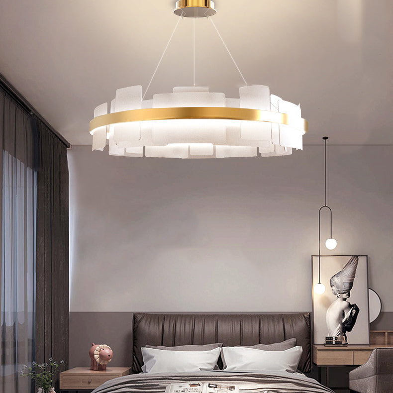 Gold Nordic Chandelier Acrylic Led Pendant Light for Living Room Bedroom