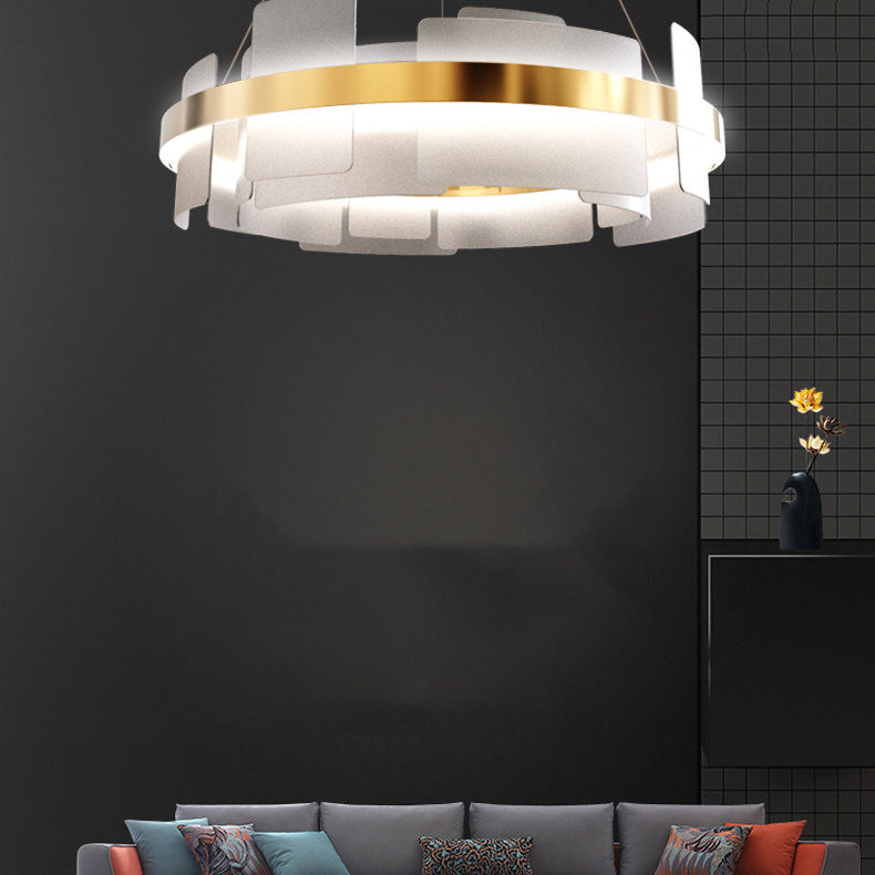 Gold Nordic Chandelier Acrylic Led Pendant Light for Living Room Bedroom