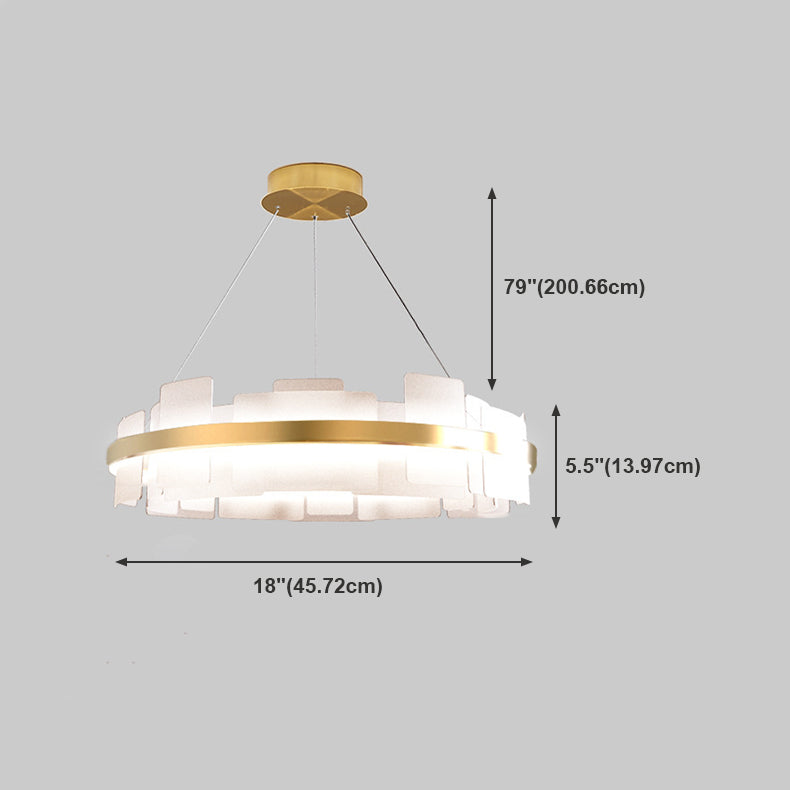 Gold Nordic Chandelier Acrylic Led Pendant Light for Living Room Bedroom