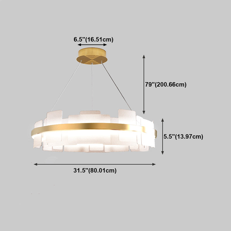 Gold Nordic Chandelier Acrylic Led Pendant Light for Living Room Bedroom