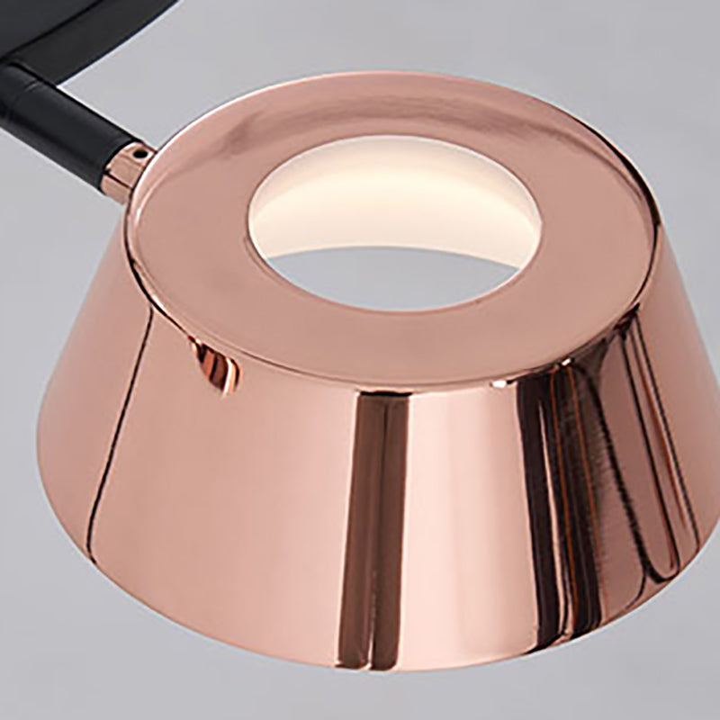 Postmodern Style Bowl Shape Chandelier Light Fixture Metal Rose Gold Pendant Light