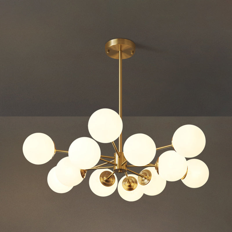 Spherical Shape Hanging Chandelier Modern Style Glass Multi Light Hanging Lamp for Bedroom