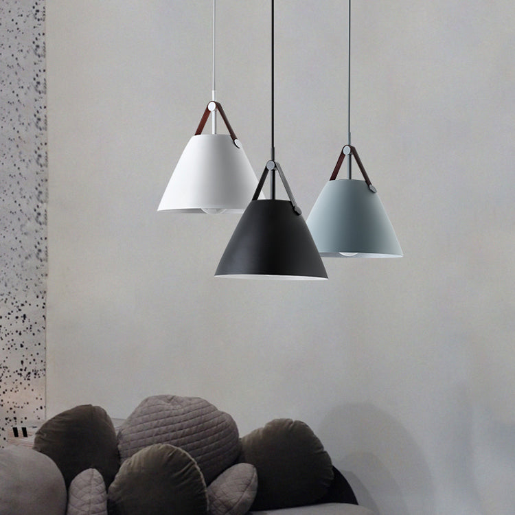 Modern Cone Hanging Ceiling Light Wrought Iron Pendant Light for Bedroom