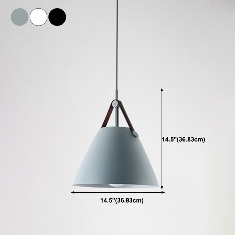 Modern Cone Hanging Ceiling Light Wrought Iron Pendant Light for Bedroom