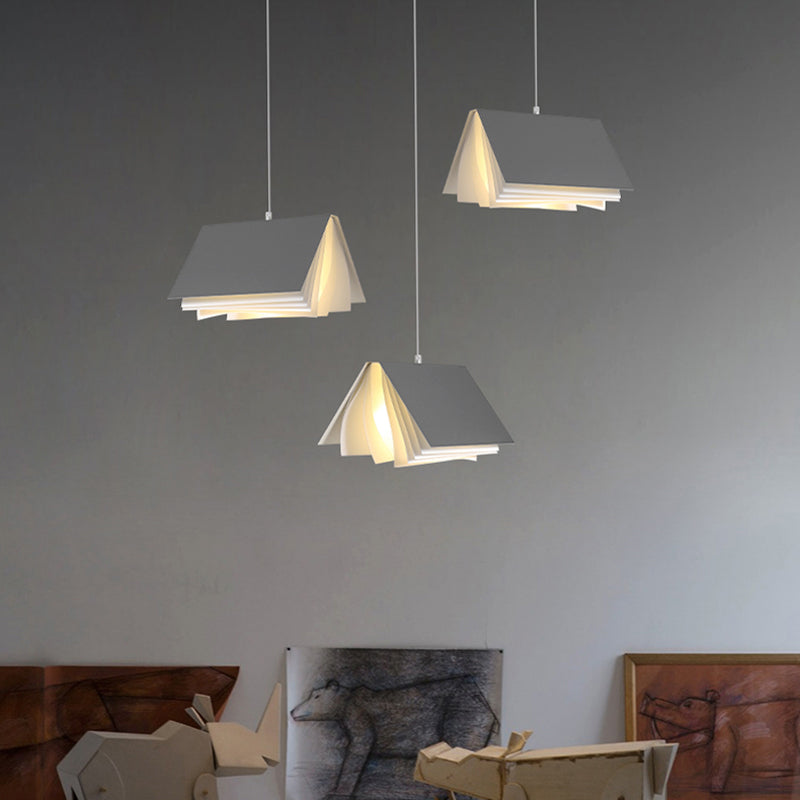 Modern Fabric Ceiling Pendant 1-Light Book Pendant Lamp for Dining Room