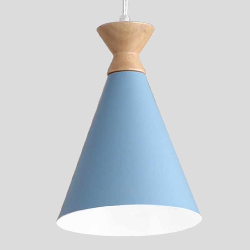 Modern Style Cone Shade Hanging Light Metal 1 Light Hanging Lamp for Bedroom