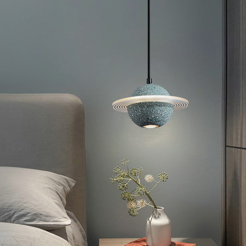 Modern Hanging Light Fixture LED Pendant Light with Acrylic Shade for Bedroom