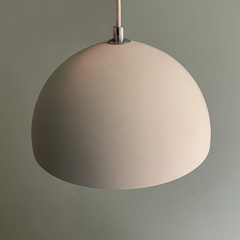 Macaron Style Hanging Light Fixture 1-Light Pendant Lamp with Aluminum Shade