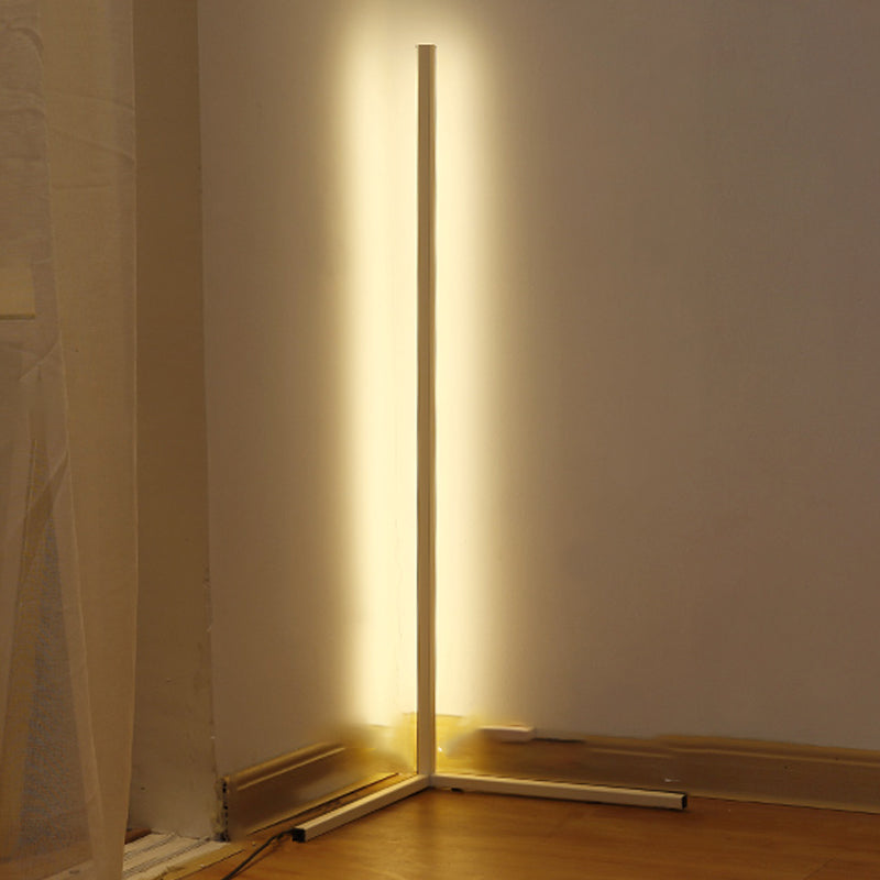 Contemporary Style Linear Shape Floor Lamp Metal Single Light Floor Lamp