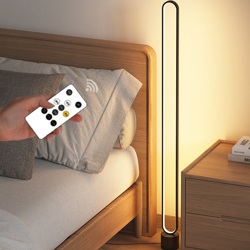 Contemporary Style Linear Shape Floor Lamp Metal 1 Light Floor Lamp