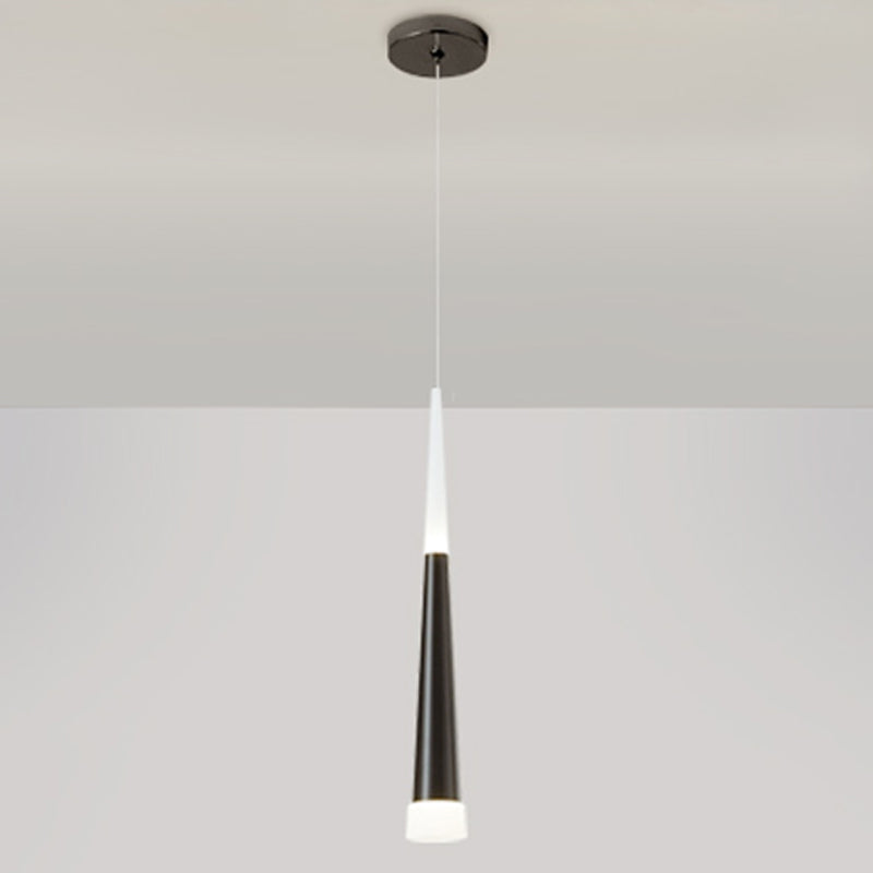 Nordic Style Pendant Light Cylinder Shape LED Ceiling Lamp with Acrylic Shade for Bedroom