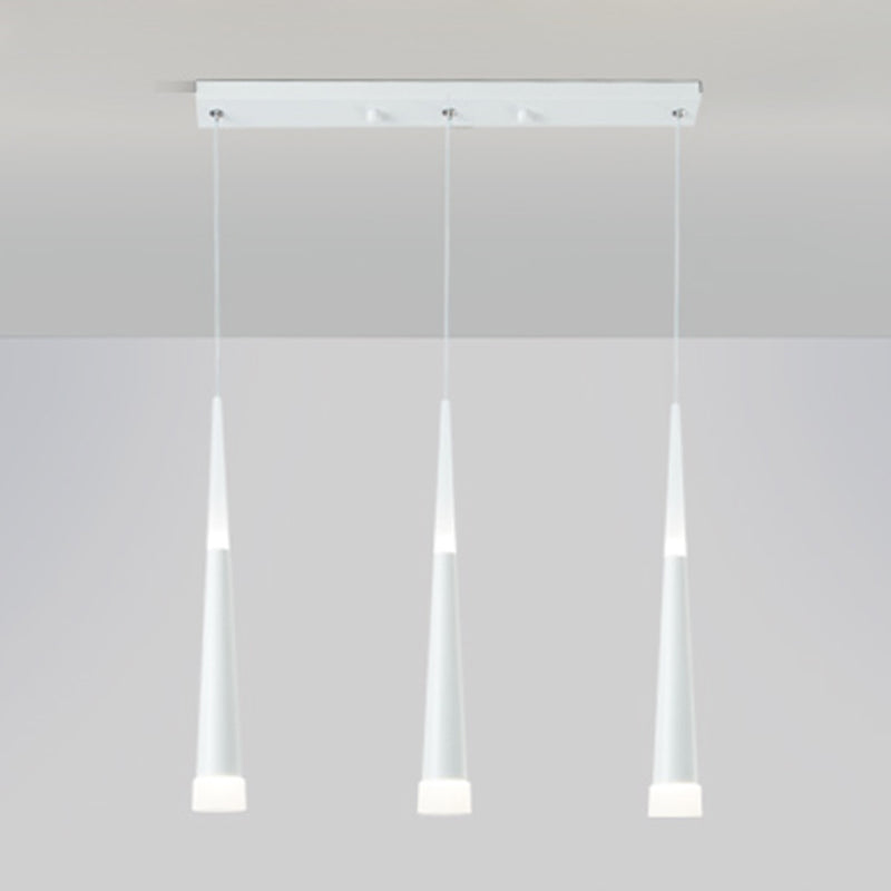 Nordic Style Pendant Light Cylinder Shape LED Ceiling Lamp with Acrylic Shade for Bedroom