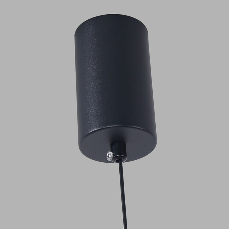 Minimalist Pendant Light Metal Linear LED Pendant Lamp in Black and Gold