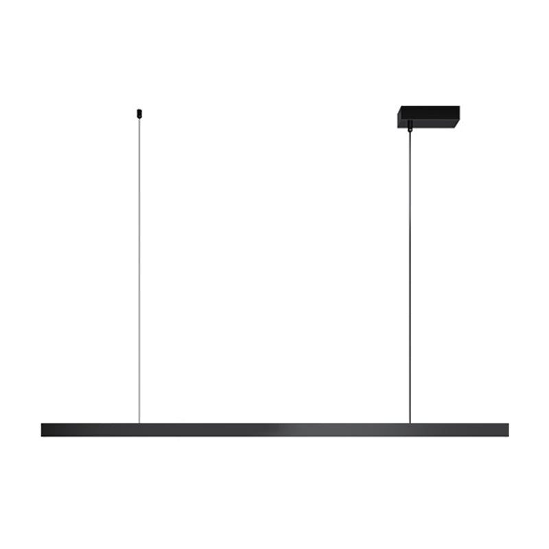 Aluminum Island Lamp Modern 1-Head Linear Restaurant Pendant Light with Acrylic Shade