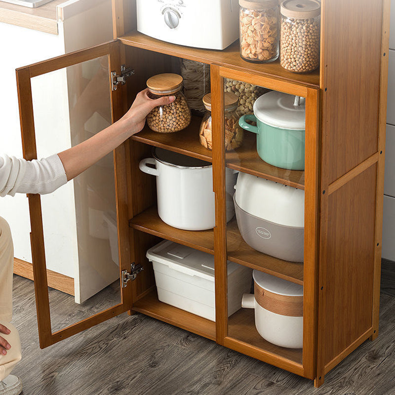 Modern Wood Sideboard Table 30-inch Sideboard in Brown for Kitchen