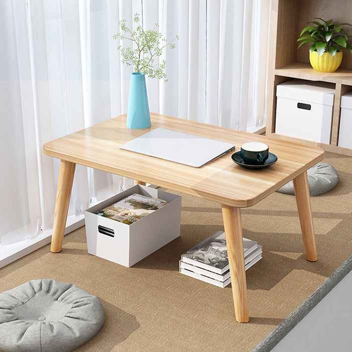 Rectangular Writing Desk with Artificial Wood Face and Wood Legs