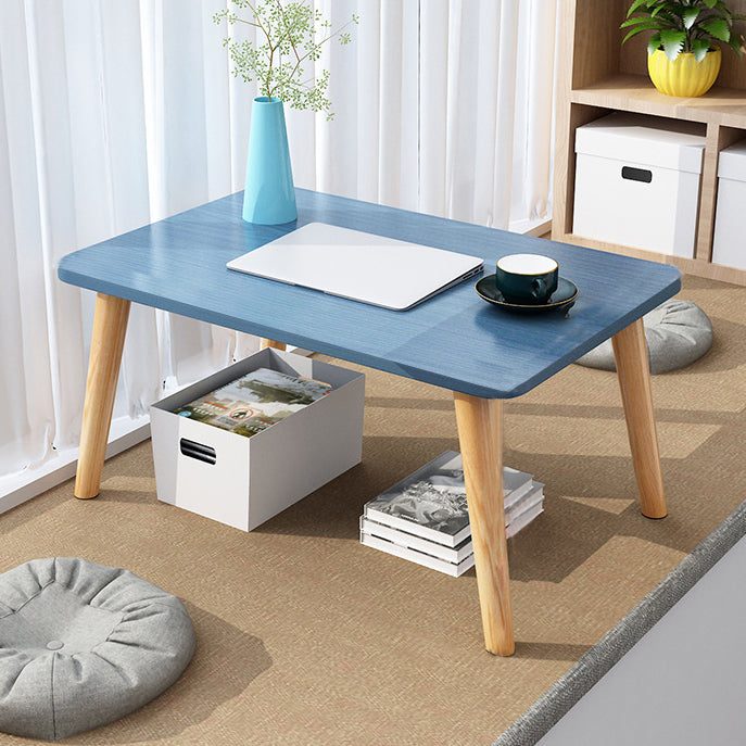 Rectangular Writing Desk with Artificial Wood Face and Wood Legs