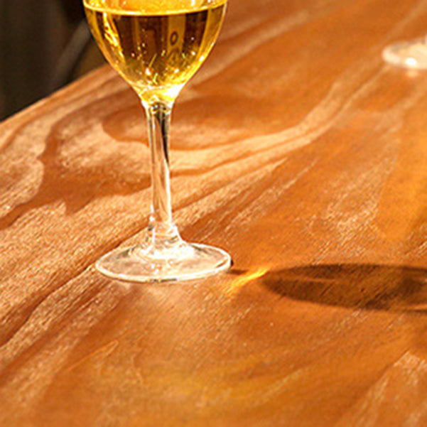 Natural Wood Top Bar Table Rectangle Industrial Footrest Indoor Bar Dining Table