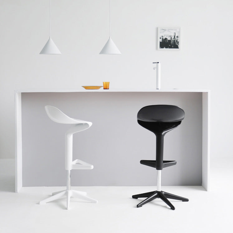 Industrial Bar-stool Adjustable Leather Counter Bar Stool with Metal Legs