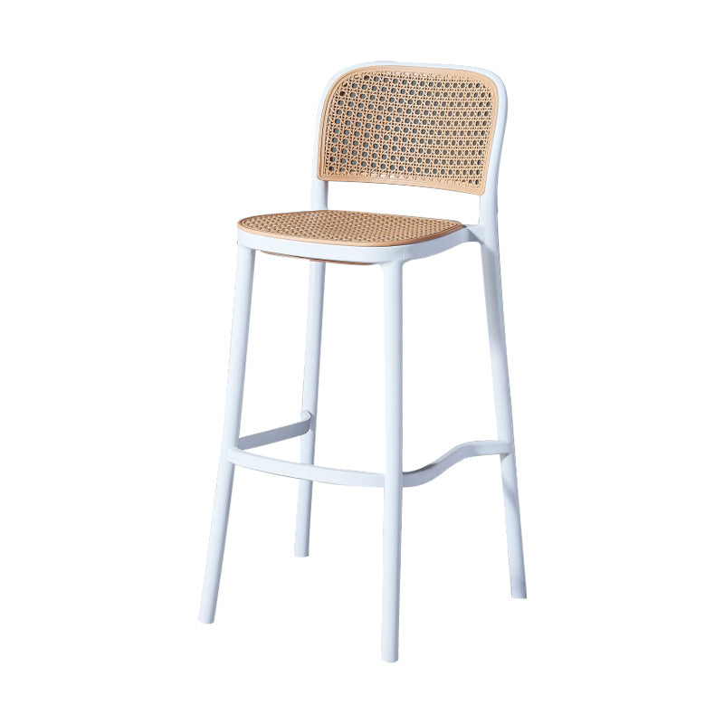 Nordic Style Bar-stool Square Counter Bar Stool with Plastic Legs for Kitchen