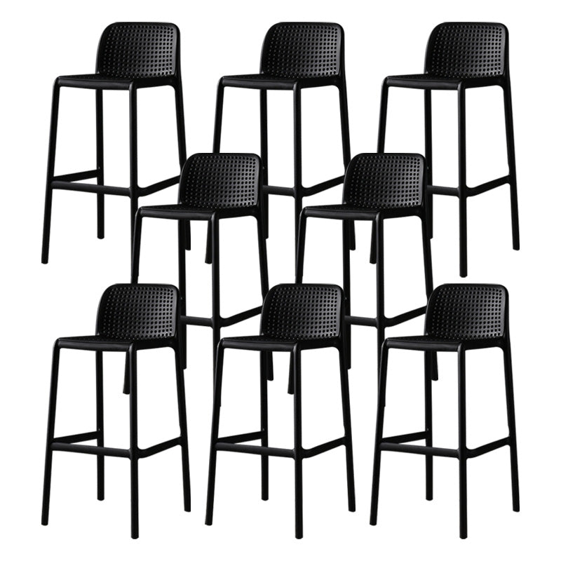 Nordic Style Bar-stool Plastic Counter Bar Stool with Plastic Legs for Kitchen