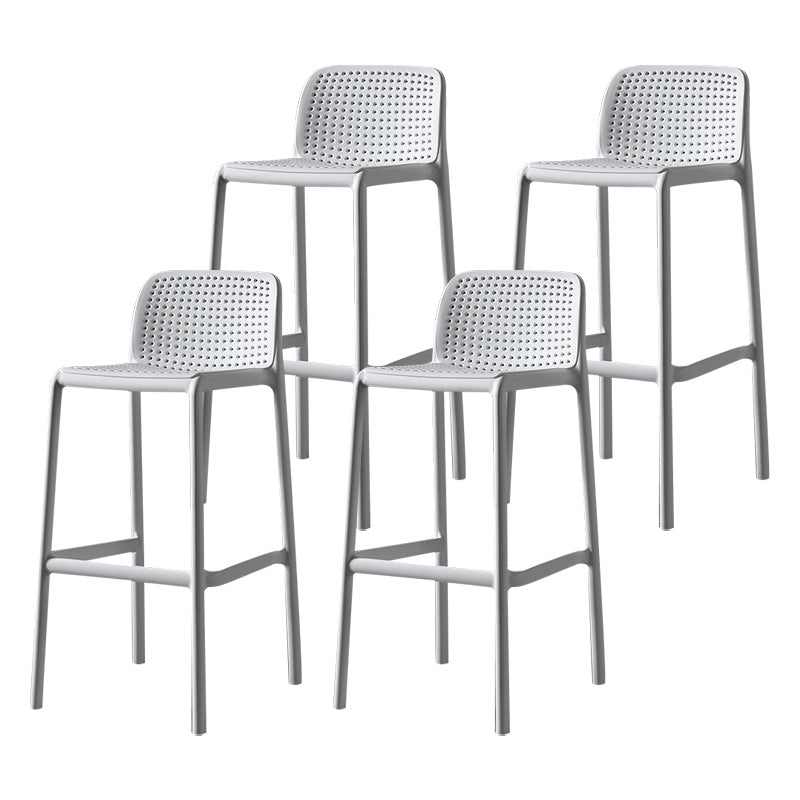 Nordic Style Bar-stool Plastic Counter Bar Stool with Plastic Legs for Kitchen