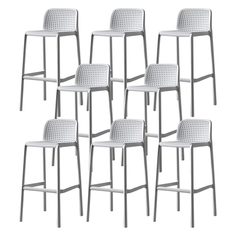 Nordic Style Bar-stool Plastic Counter Bar Stool with Plastic Legs for Kitchen