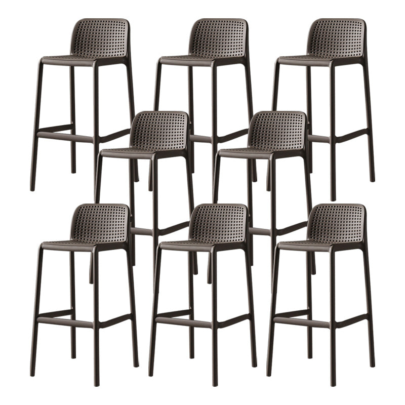 Nordic Style Bar-stool Plastic Counter Bar Stool with Plastic Legs for Kitchen