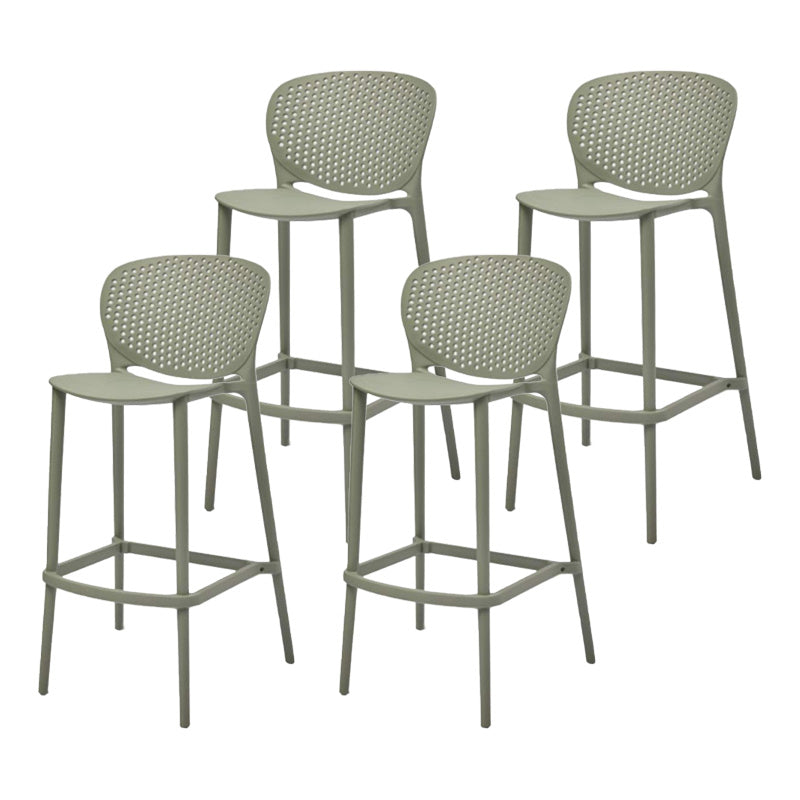 Nordic Style Bar-stool Plastic Counter Bar Stool with Plastic Legs for Kitchen